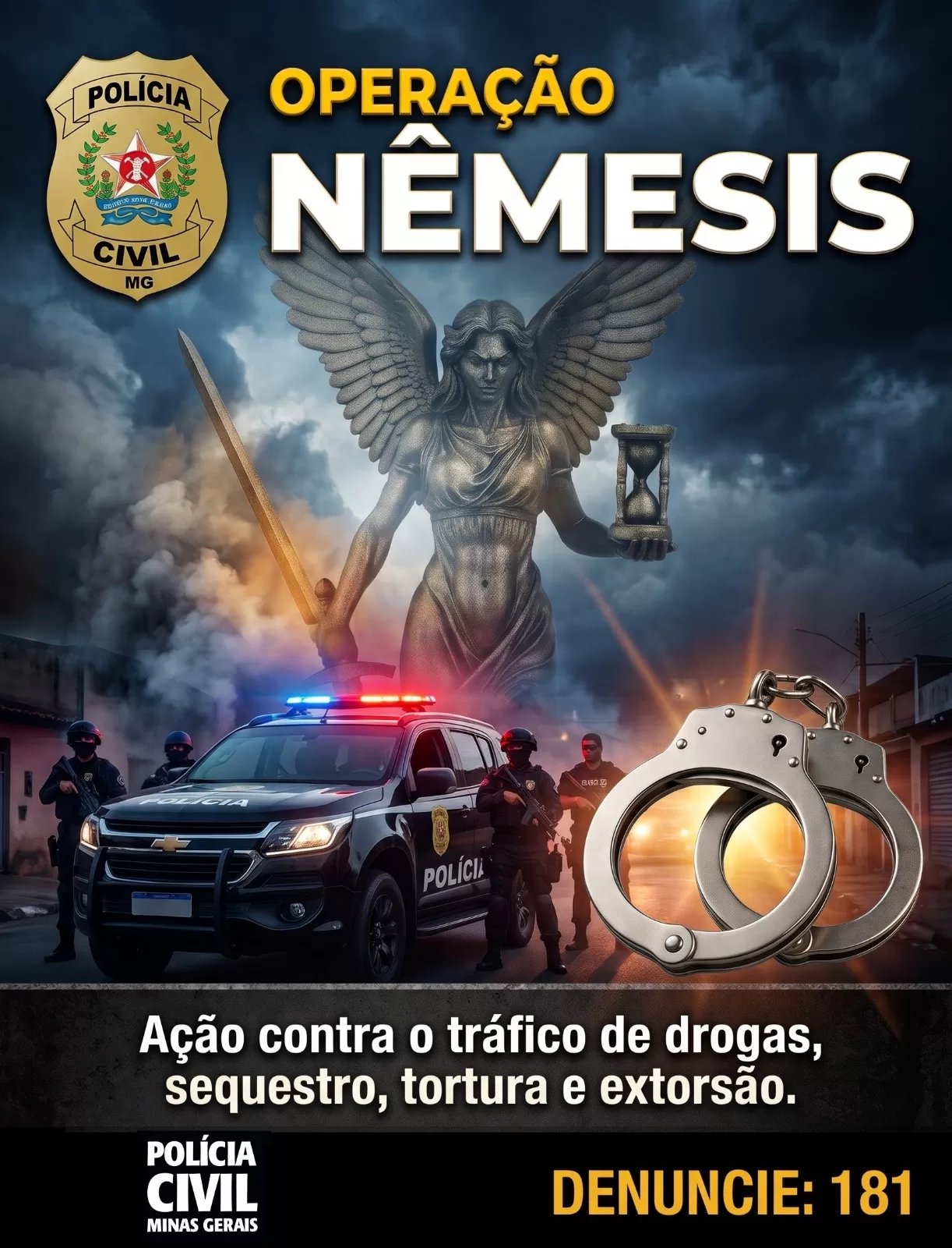 PCMG deflagra operação contra tortura, sequestro e extorsão em Passos