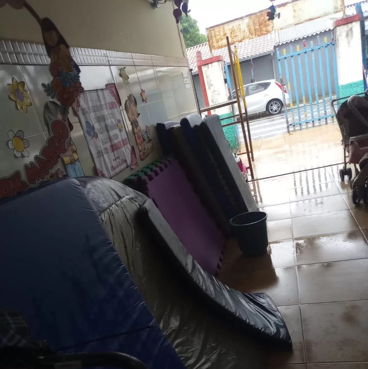 Chuva revela problemas estruturais na creche do bairro Pinheirinho em Alfenas