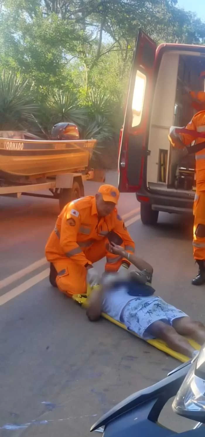 Motociclista de 51 anos fica ferido em colisão na Estrada da Harmonia, zona rural de Alfenas