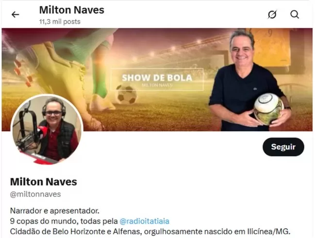 Radialista Milton Naves, ícone do rádio esportivo, falece aos 70 anos em Belo Horizonte
