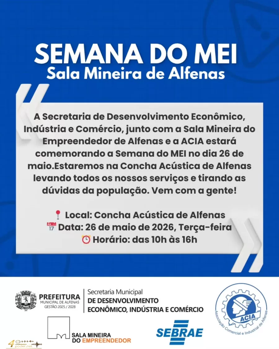 Alfenas realiza nesta terça-feira a Semana do MEI 2026 com atendimentos gratuitos