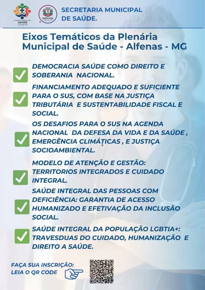 Alfenas realiza etapa municipal das Conferências de Saúde para fortalecer o SUS