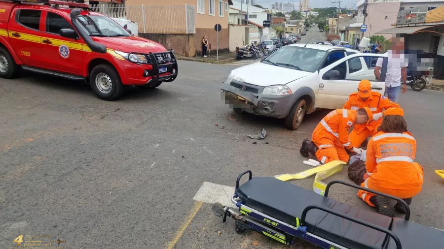 Motociclista fica gravemente ferido após colisão na Avenida Machado de Assis, em Alfenas