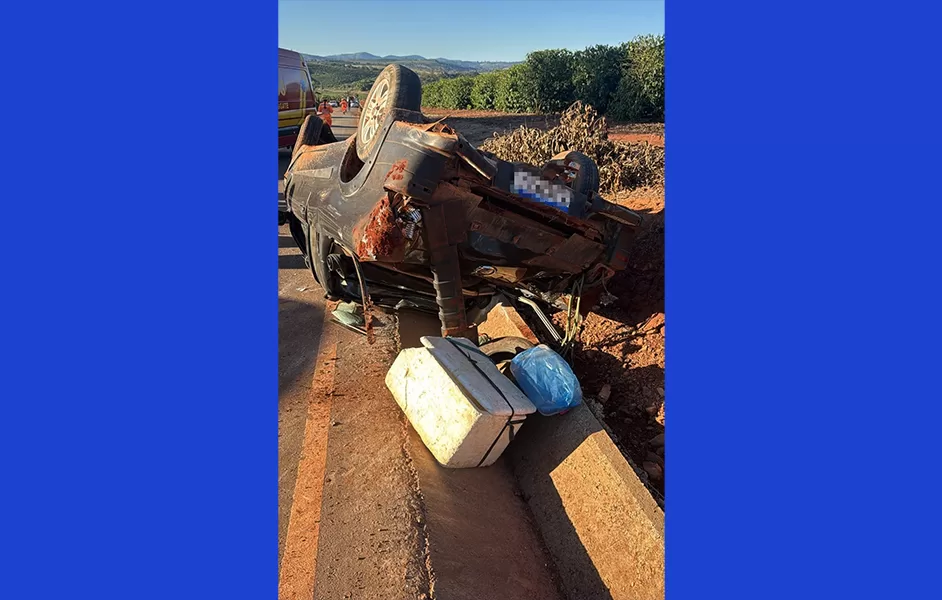 Acidente na zona rural de Alfenas deixa motorista gravemente ferido e exige resgate aéreo