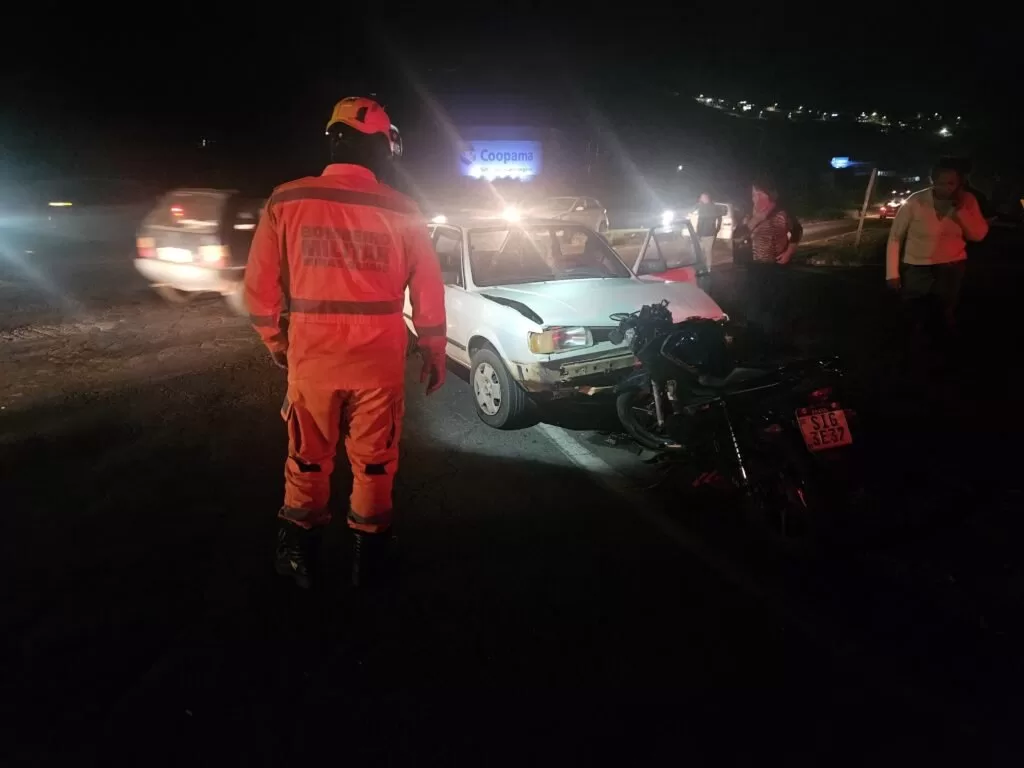 Motociclista fica ferido em acidente na MG-267, em Machado