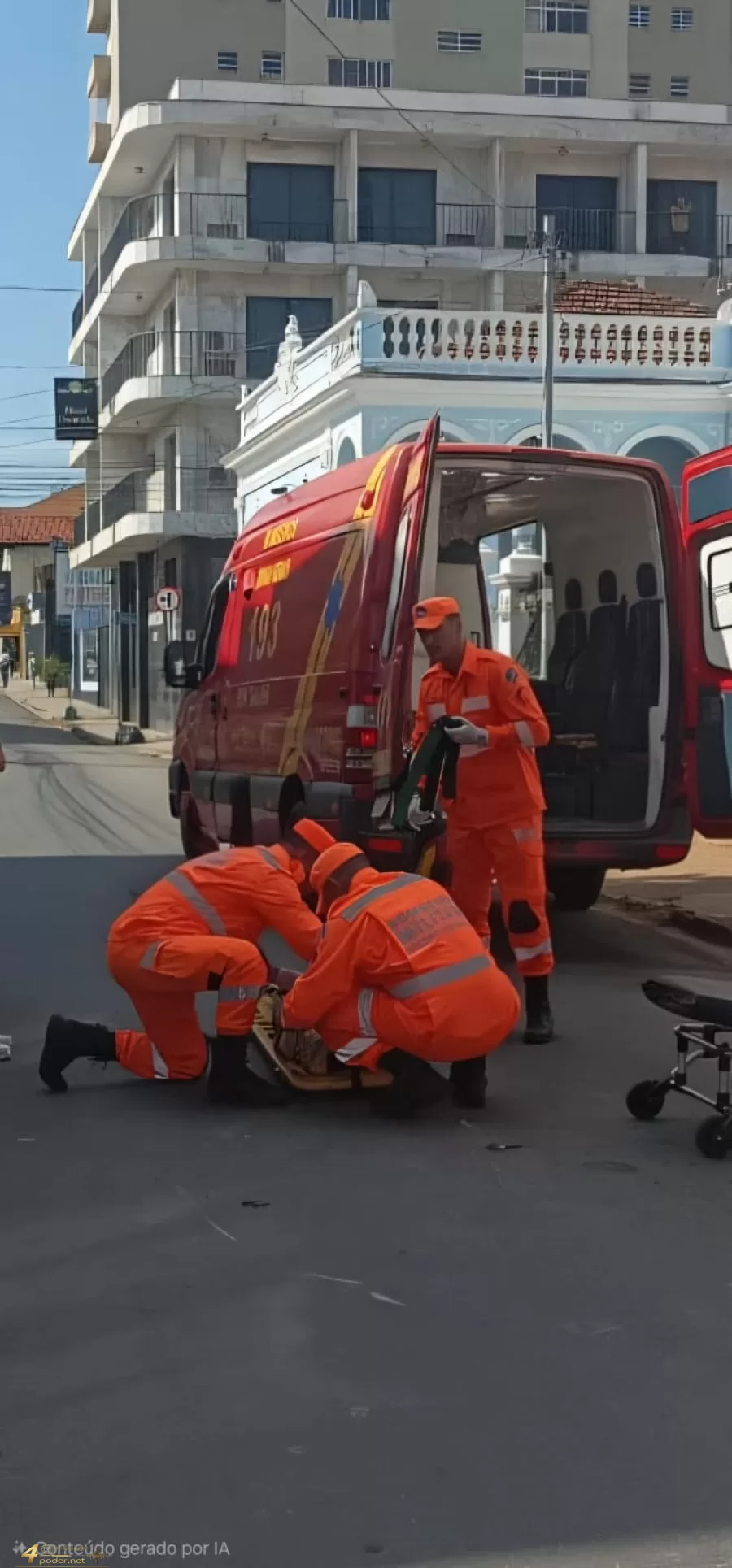 Idosa fica ferida após ser atropelada por motocicleta no Centro de Alfenas