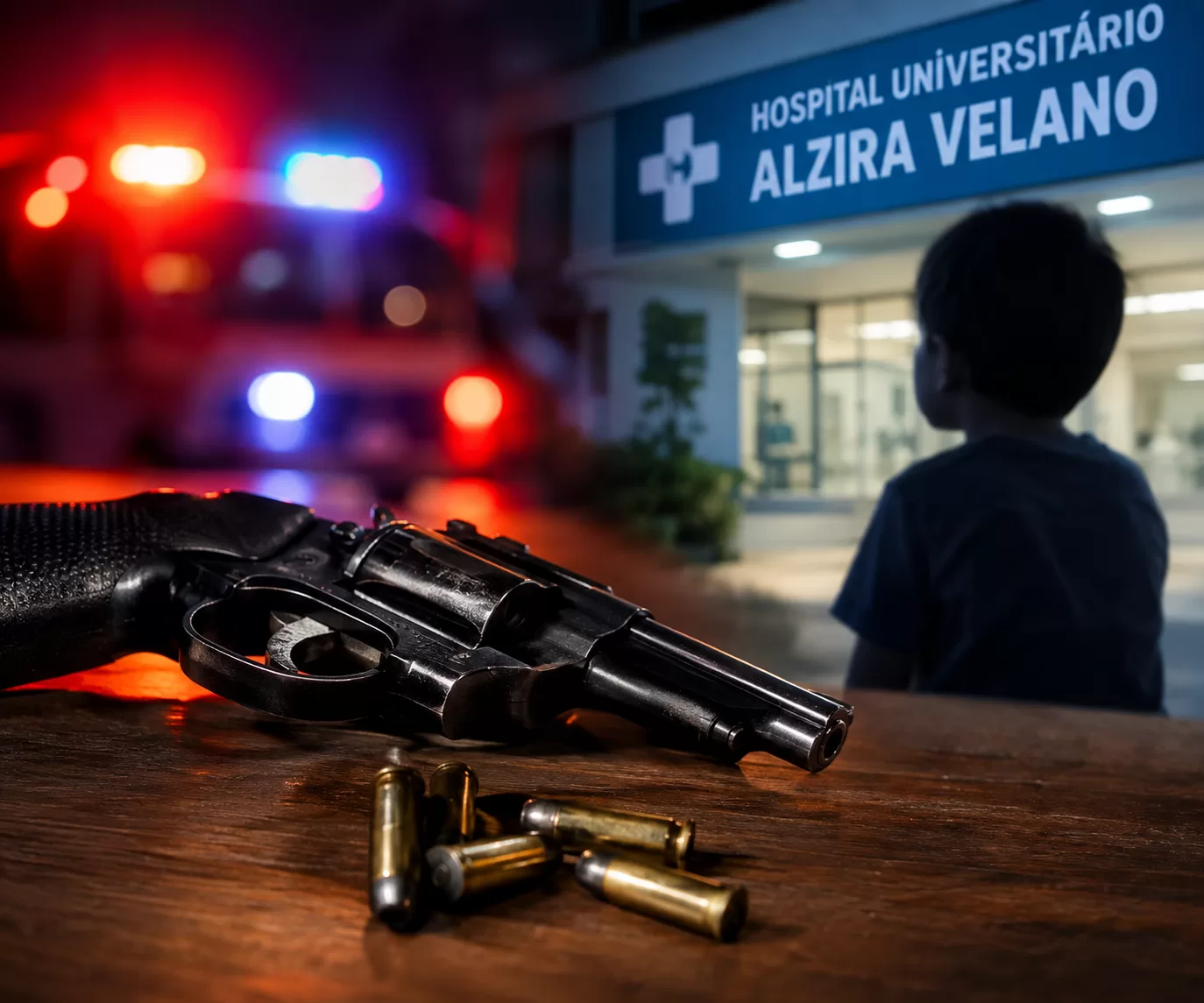 Menino de 9 anos é baleado após disparo acidental dentro de casa em Alfenas
