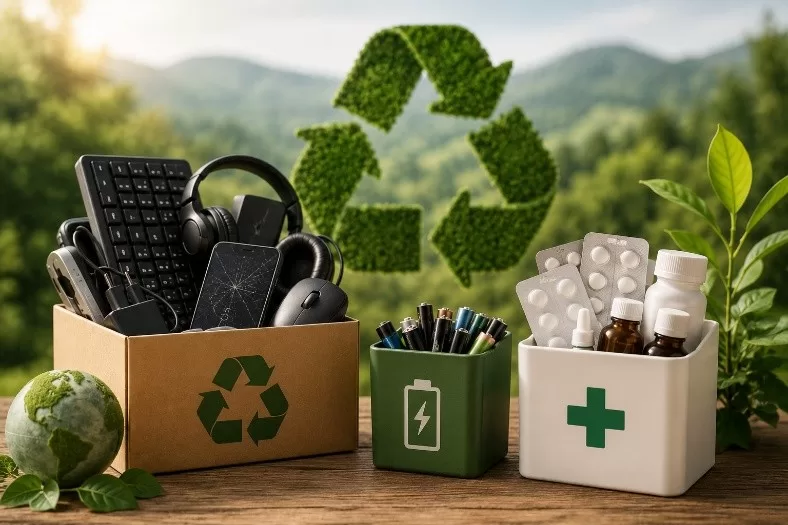 Alfenas terá oito pontos para descarte de eletrônicos, pilhas, baterias e medicamentos