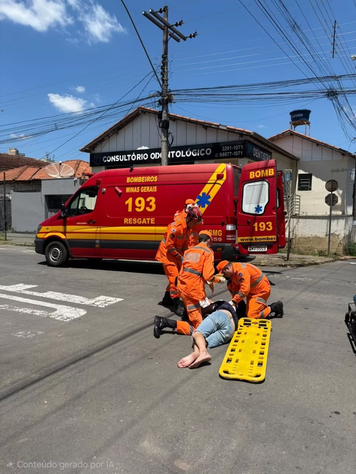 Homem de 54 anos é atropelado e sofre ferimentos na cabeça no Centro de Alfenas