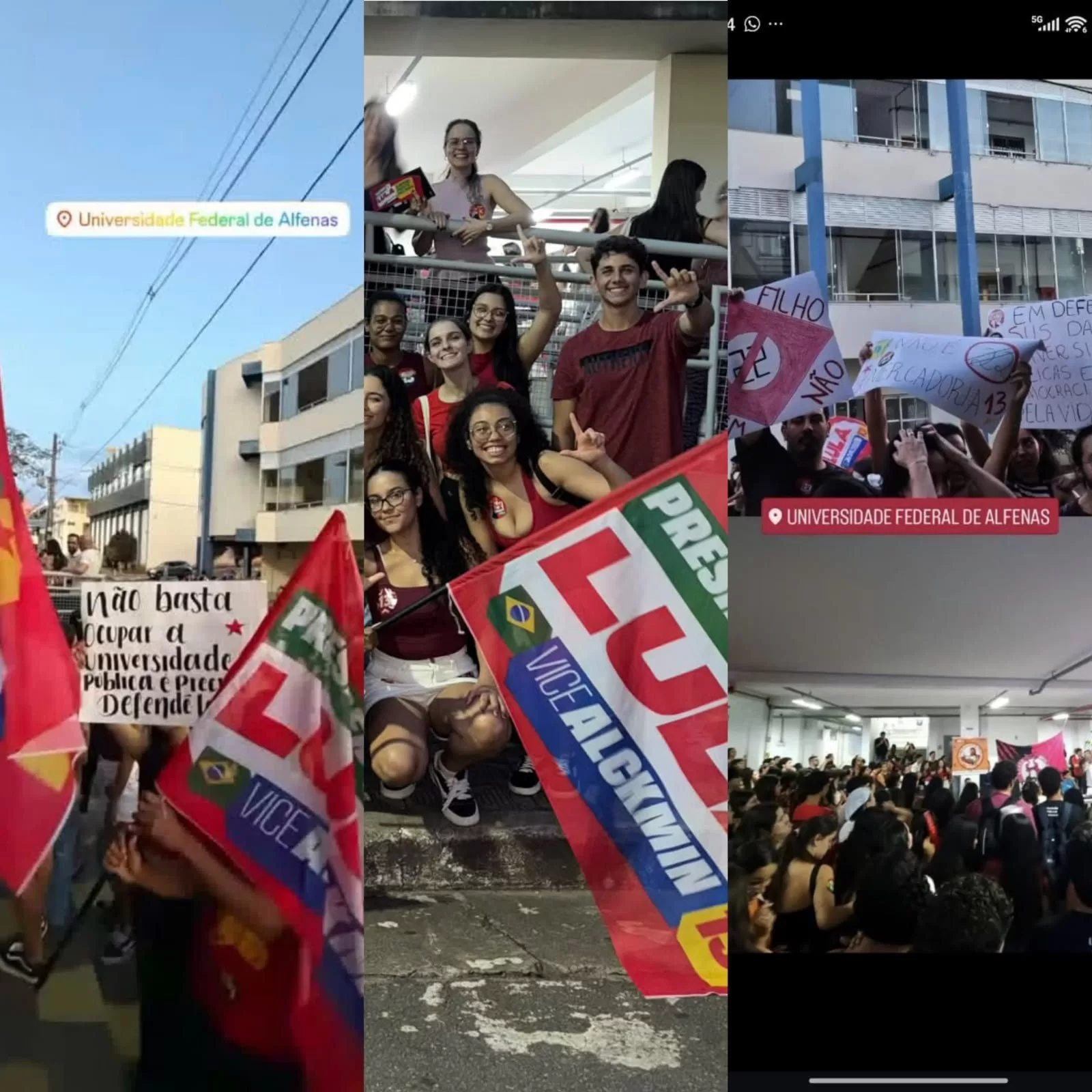 Assembleia na Unifal-MG gera debate sobre manifestações políticas e possível paralisação