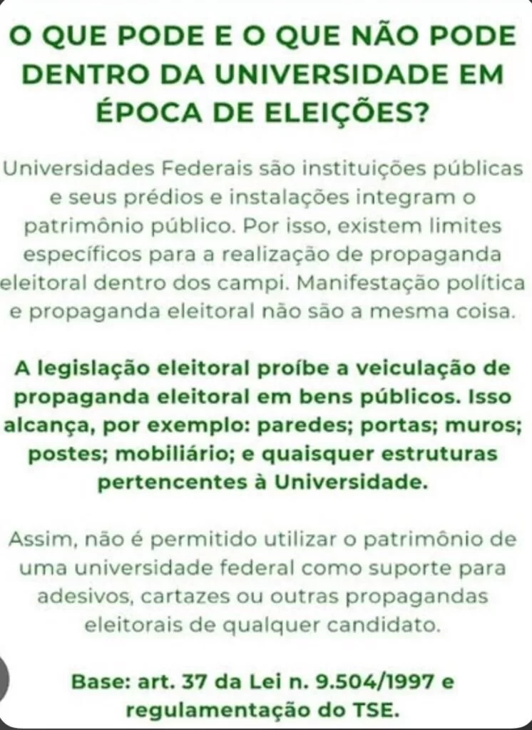 Assembleia na Unifal-MG gera debate sobre manifestações políticas e possível paralisação