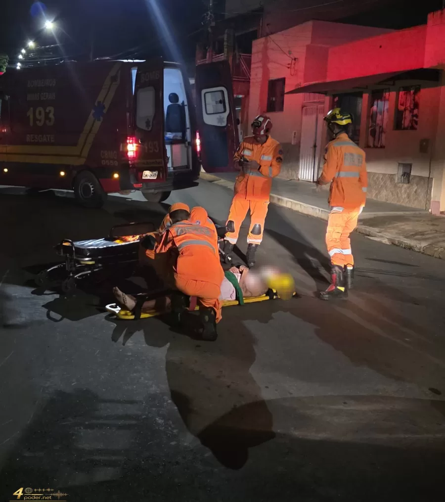 Motociclista fica ferida após queda na Avenida Benjamin Constant, em Alfenas