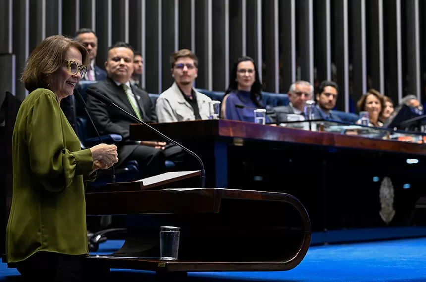 A senadora Damares Alves defendeu fortalecimento e valorização das instituições de ensino e pesquisa do DF - Foto: Carlos Moura/Agência Senado